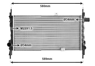 VAN WEZEL Radiaator,mootorijahutus 37002063